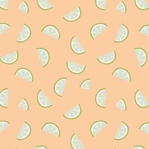 Fruit garden - lime and lemon citrus fruit slices fruit garden summer design green orange