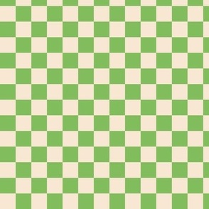 Vintage checkered boho design geometric gingham block racer check print plaid checkerboard nude apple green jade