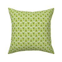 Little green retro pears in rows autumn fruit green lime