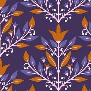 Motif Purple Floral Pattern