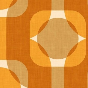 1970s Soft Squares_Monochrome Orange