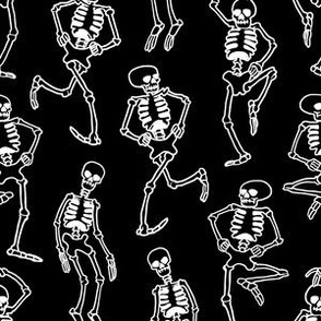  Spooky Scary Skeleton Dance Black Lines