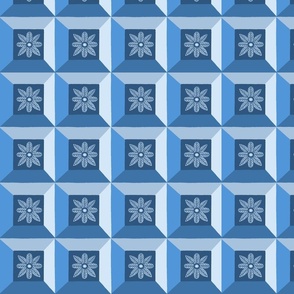 Monochrome Tiles in Blue