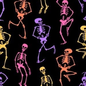 Spooky Scary Skeleton Dance Neon