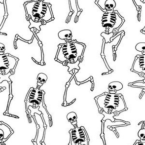 Spooky Scary Skeleton Dance White