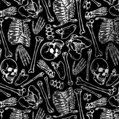 Skeleton Bones Black