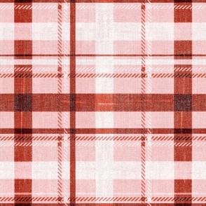 White Clay Monochrome Plaid Large Scale