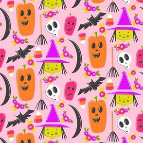 Spooky Cute Pink Halloween Print 