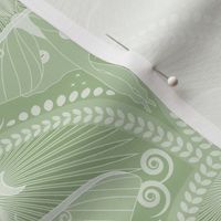 Verdant Luna Moth / Art Deco / Mystical Magical / Grass Green / Small
