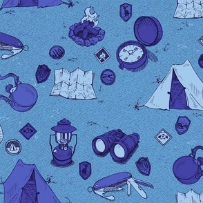  Camping in the Great Outdoors in Blue