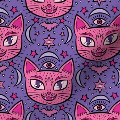 Mystical Cats in Purple {small}