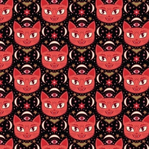 Mystical Cats in Red Devil {small}