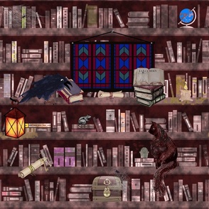 Ancient Dark Academia Library 