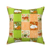 Woodland Check- Fall Checkered Plaid with Forest Animals- Regular Scale