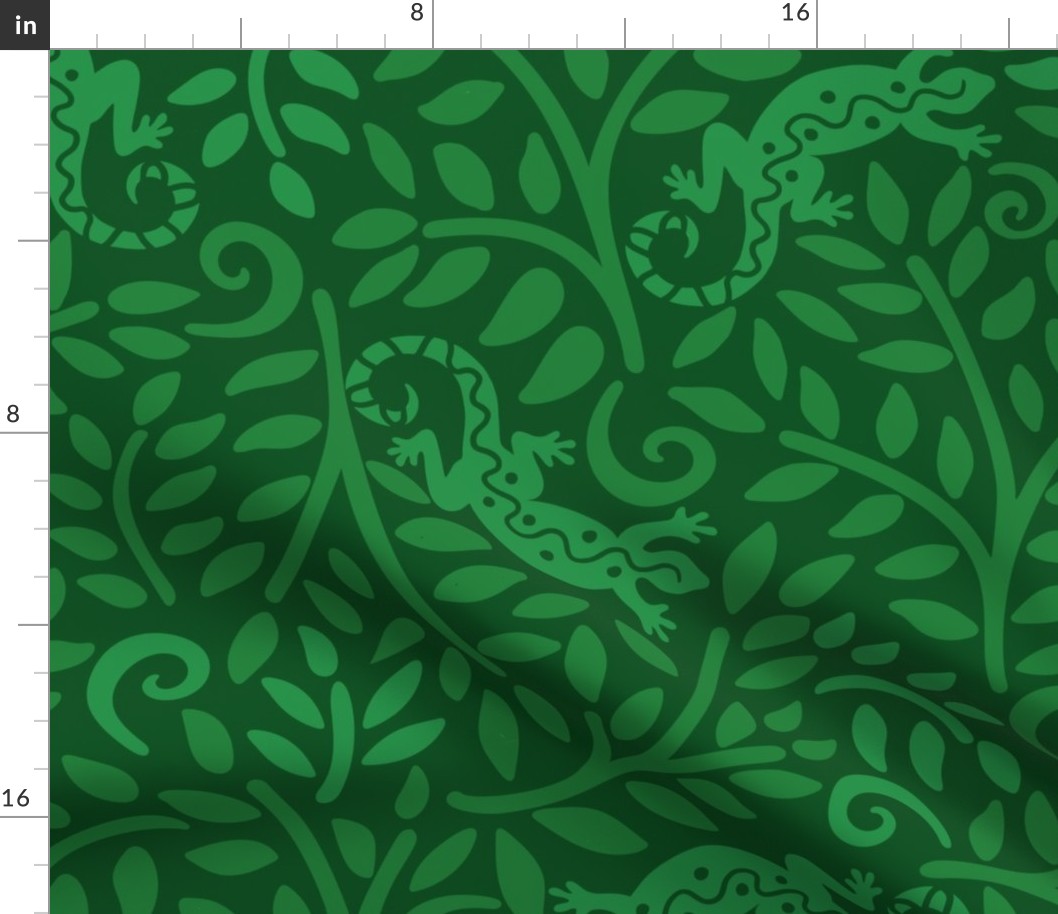 Geckos in Green - large scale