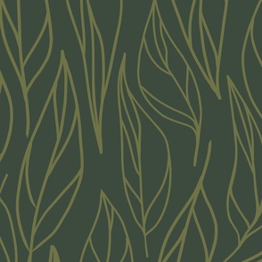 Green Laid Leaf Med Wirihana Design