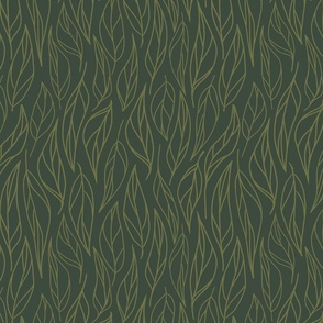 Green Laid Leaf Small Wirihana Design