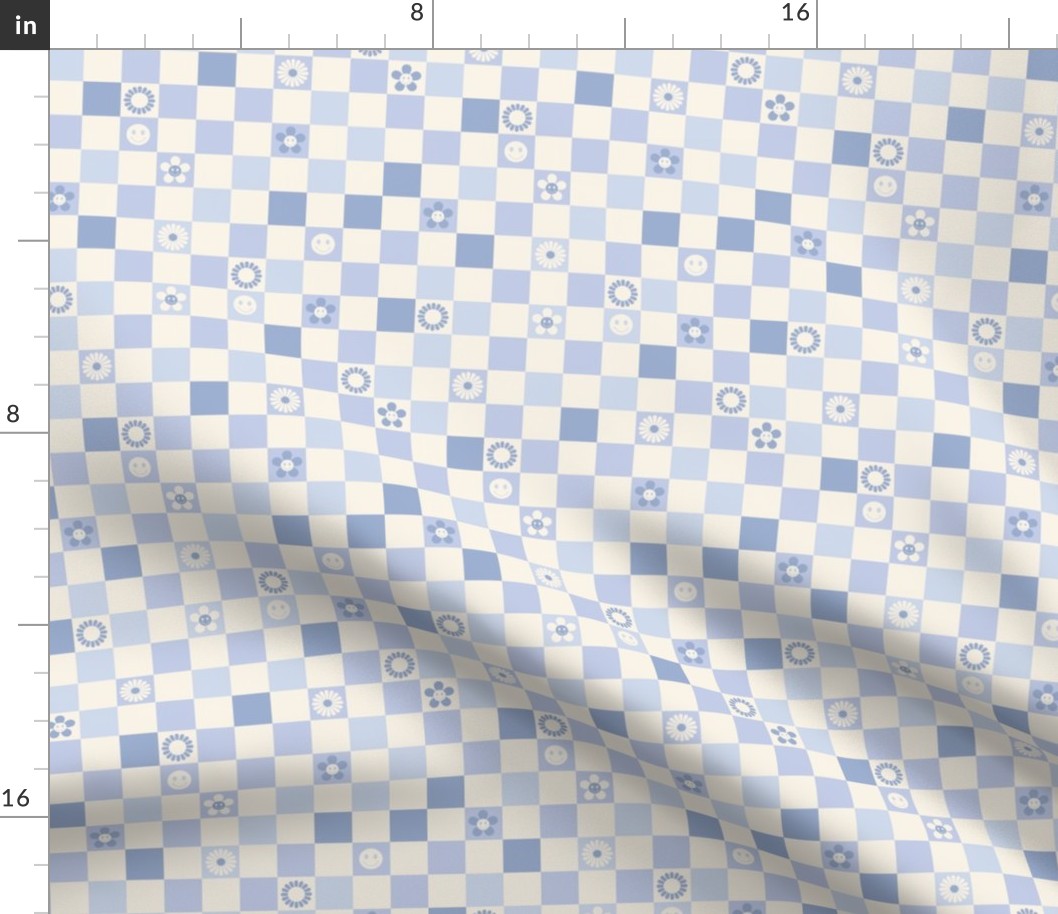 Irregular retro pastel checkerboards plaid design nineties trend minimalist groovy pattern periwinkle blue lilac blush 