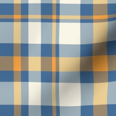 Jungle Dance  plaid blue orange