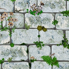 Vegetal Stone Wall (Grey Granit)