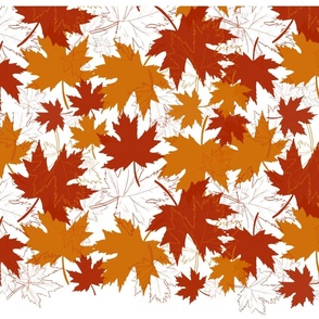 Fall Leaves Thanksgiving Tea Towel