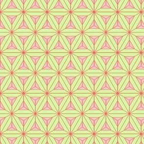 Mini Starburst and Triangle Tile pattern in watermelon