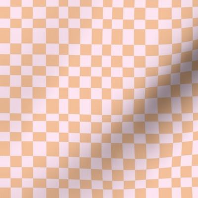 Irregular retro checkerboards plaid design nineties trend minimalist groovy pattern orange peach blush pink