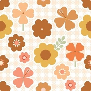 cheerful flowers and checks-coconut