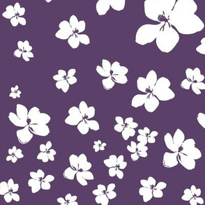 Magnolia Little Gem - Purple - 1 yard panel