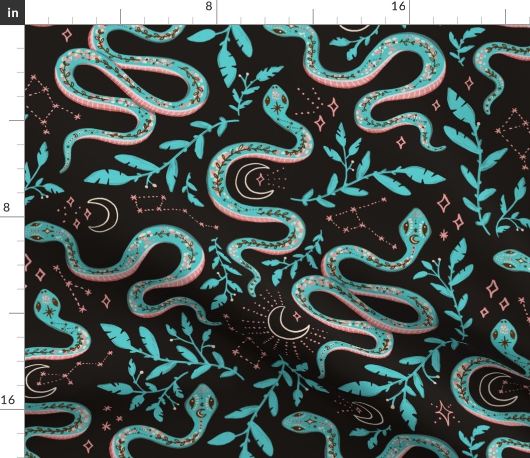 Celestial Snakes - turquoise