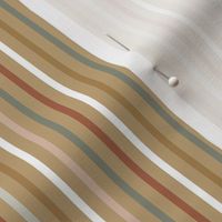 Multi Stripe - Earthtones Ochre, Small Scale