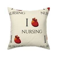 I Love Nursing - Heart Nursing on Cream