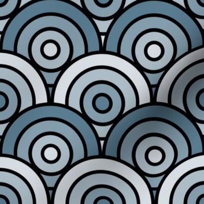 Geometric Circles Pattern (slate blue)