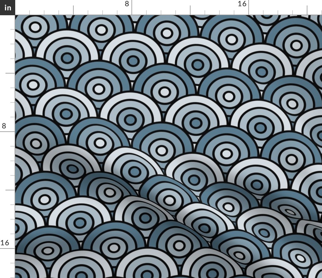 Geometric Circles Pattern (slate blue)