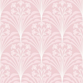 Art Deco Floral Cotton Candy Pink