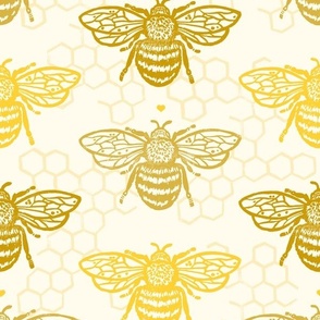 Honey Gold Sweet Bees Large Honeycomb by Angel Gerardo - Large Scale