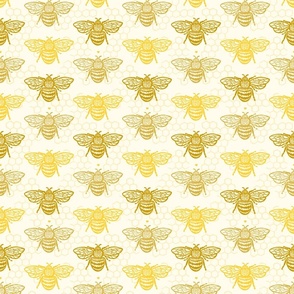Honey Gold Sweet Bees Large Honeycomb by Angel Gerardo