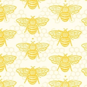 Honey Gold Sweet Bees One Large Honeycomb by Angel Gerardo