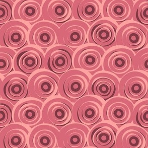 Retro circles. Pink on pink background