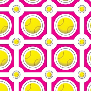 Softball Bold Minimalism—Bright Yellow and Pink, Large Scale
