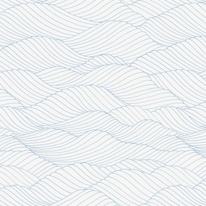 Waves- medium - skye blue