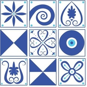 Blue Greek Tiles