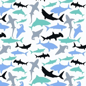 Shark Toss Print for Crib Sheet