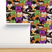 Halloween Kawaii Kitty Pile 