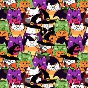 Halloween Kawaii Kitty Pile 