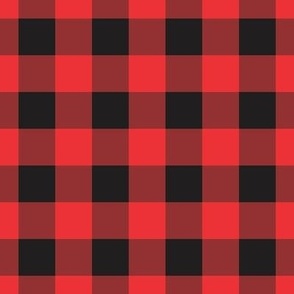 Canadiana Red and Black Buffalo Check Gingham in 1 inch Scale
