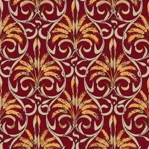 Victorian Harvest Damask - 1808 small - Cranberry
