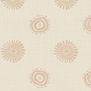 Cheery Sunshine Blush on Beige Linen 