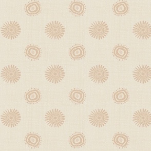 Cheery Sunshine Blush on Beige Linen