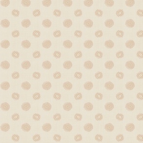 Cheery Sunshine Blush on Beige Linen - Small